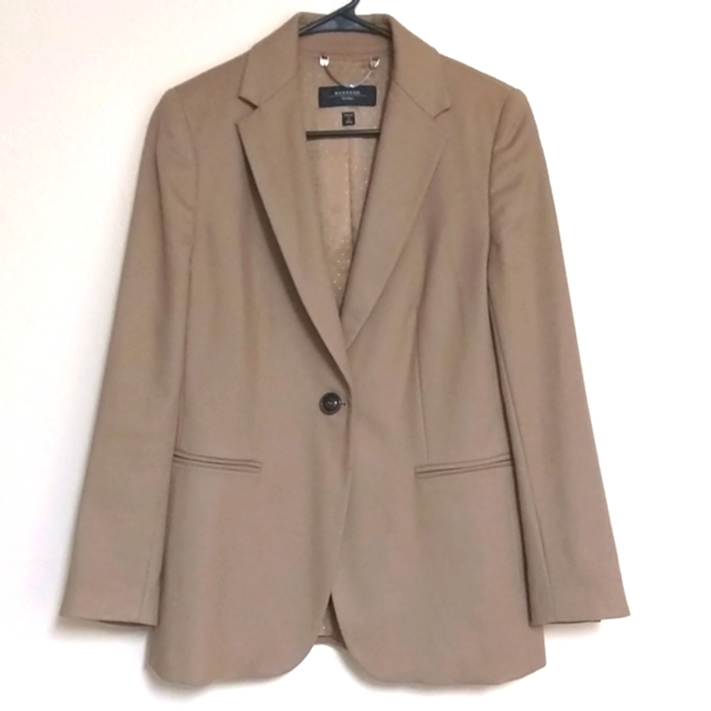 Like-new, lined MaxMara camel-colored wool blazer - Picture 1 of 10